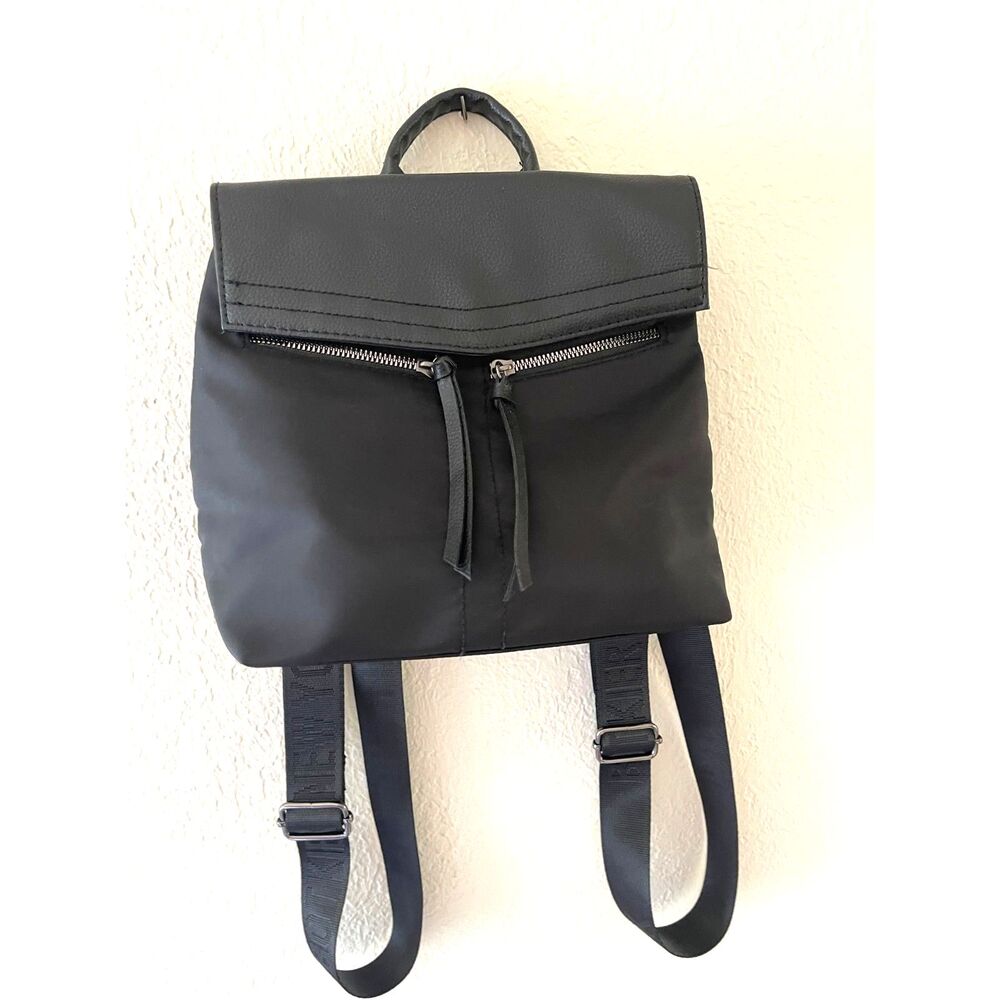 Botkier Ny Mini Trigger Nylon Black Backpack Doub… - image 4